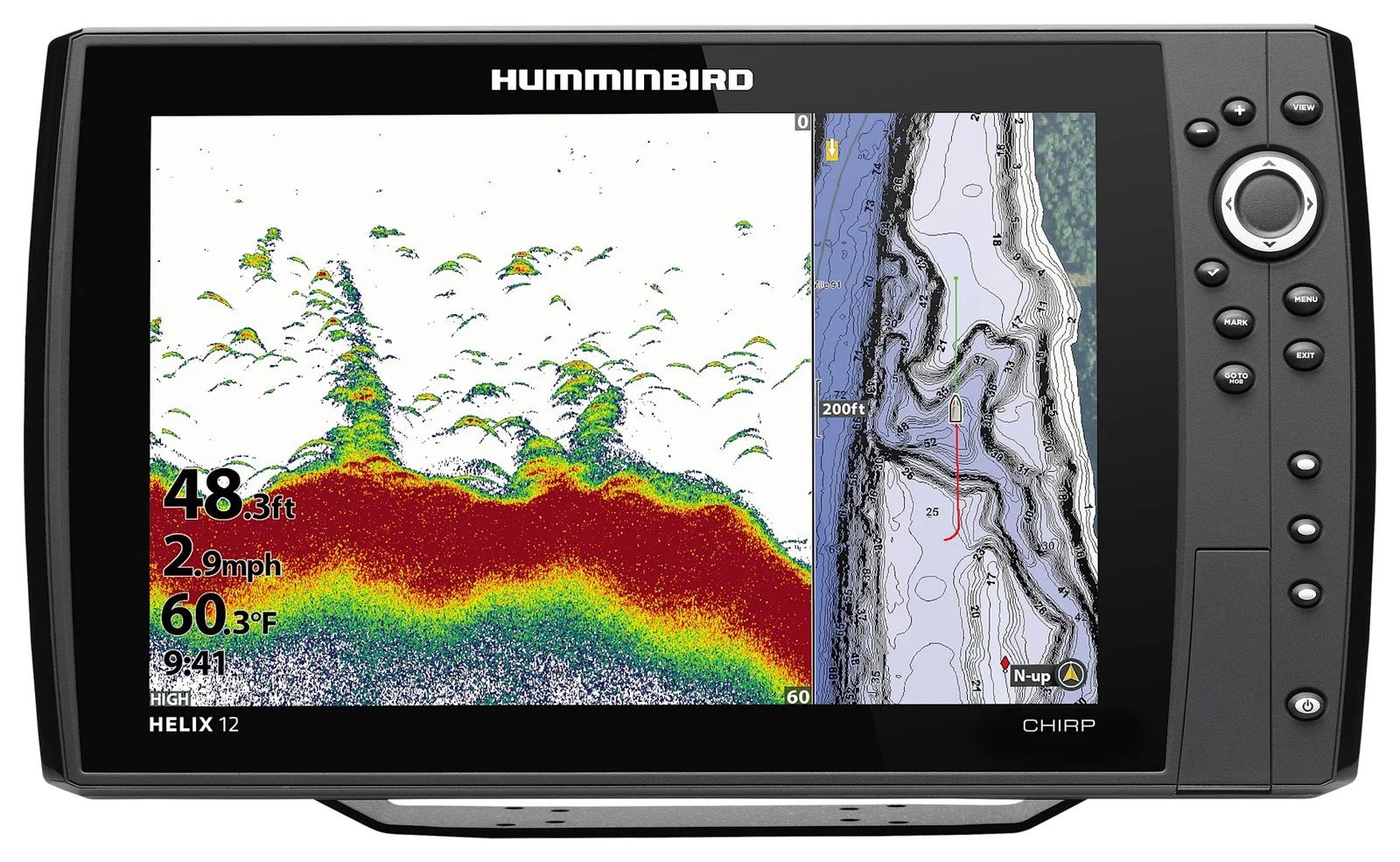 1-15-1-1 Humminbird HELIX 12 CHIRP MEGA SI GPS G4N Fish Finder/Chartplotters. - Image 1
