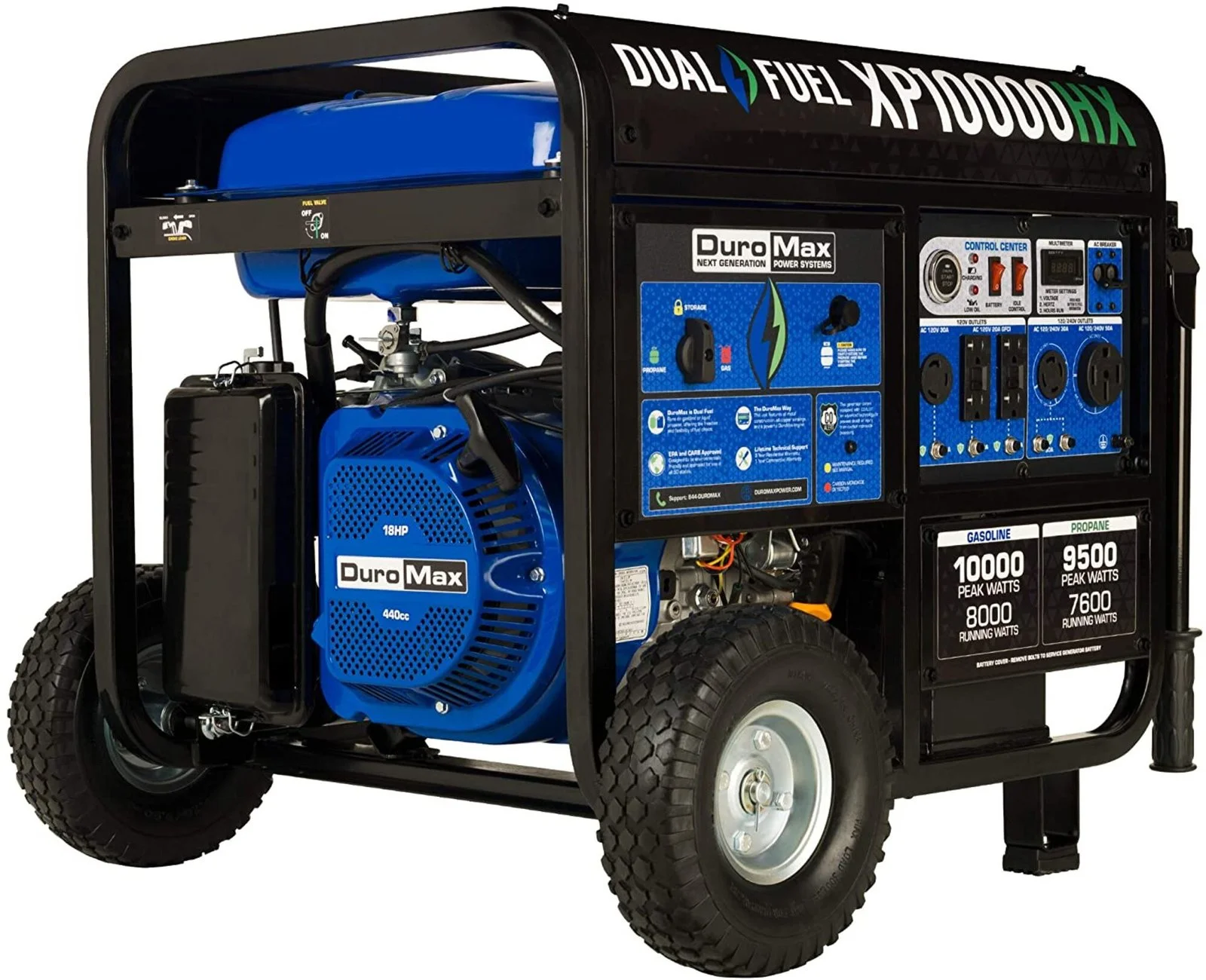 1-152-1-1 DuroMax XP10000HX 10,000 Watt Portable Dual Fuel Generators. - Image 1