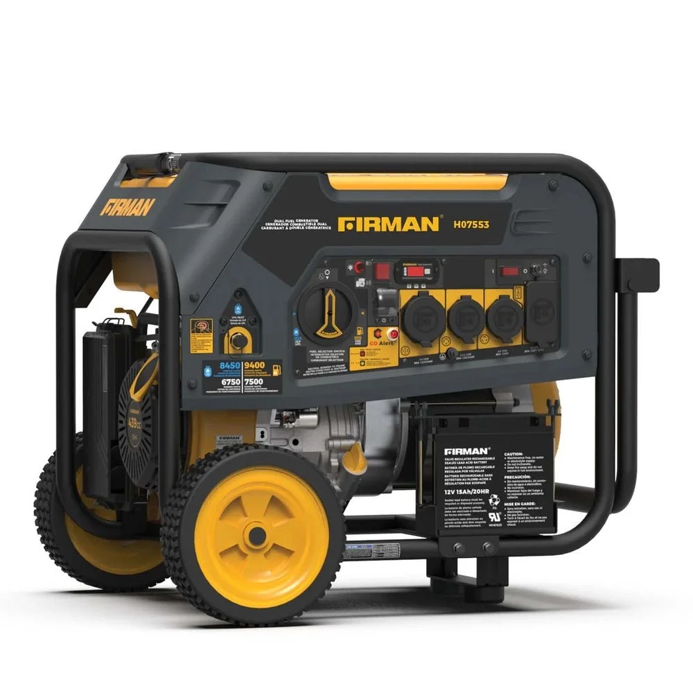1-184-1-1 Firman H07553 7500W/9400W Dual Fuel Portable Generators. - Image 1