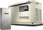 Generac Guardian 22kW Home Standby Generator with 200 Amp Transfer Switch, Durable All Aluminum, WiFi Enabled with G-Force Engine, Easy to Use, Whole House Powers Backups, Smart Outage Solution – Bisque - Image 6