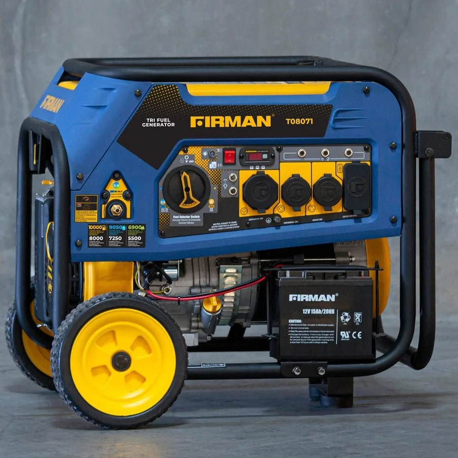 1-221-1-1 Generator 8000W/ 10,000W Tri Fuel Electric Start 120V/240V with Wheel Kits, - Image 1