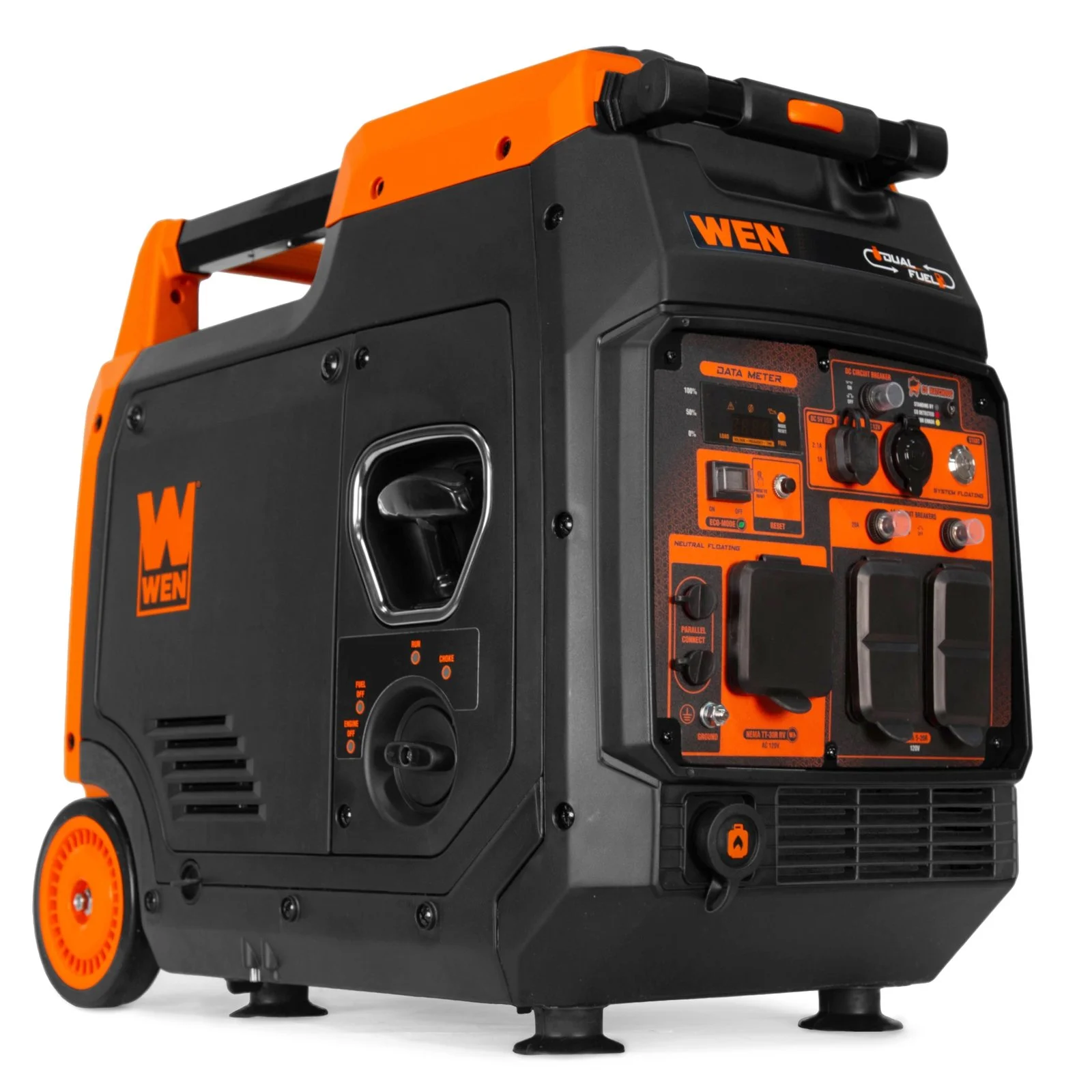 1-250-1-1 WEN DF480iX Quiet and Lightweight 4800-Watt Dual Fuel RV-Ready Electric Starts. - Image 1