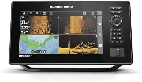 1-27-1-1 Humminbird XPLORE 9 GPS Fish Finder with Transducer, MEGA Side Imaging+ & HD Touchscreen Displays. - Image 1