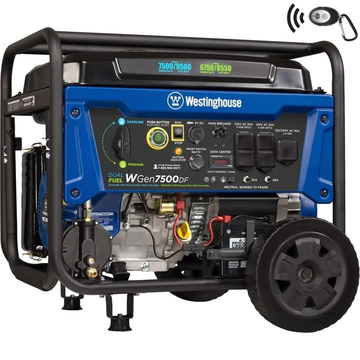 1-302-2 Westinghouse WGen7500DF Dual Fuel Portable Generators. - Image 1
