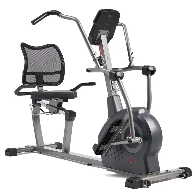 1-84-1 Sunny Health & Fitness Comfy Recumbent Cross Trainer Recumbent Elliptical Bikes. - Image 1