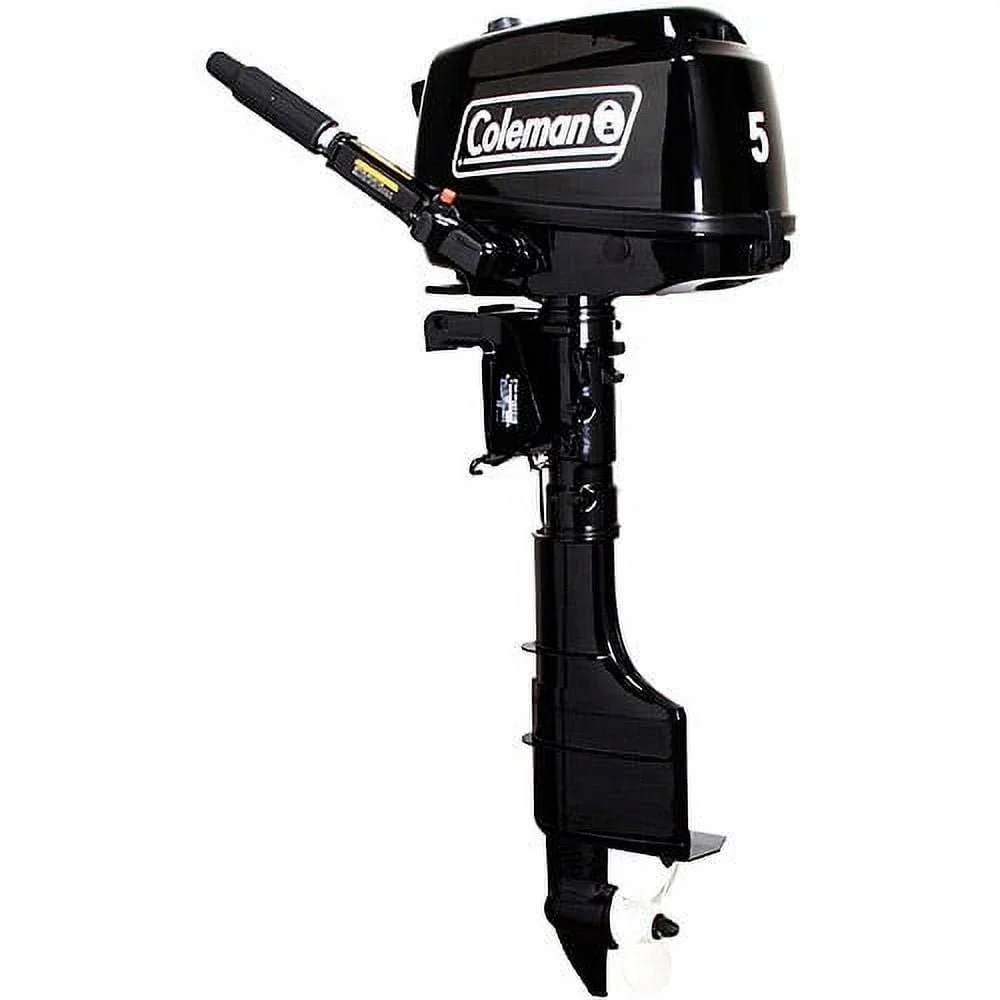 1018-1-1 Coleman Powersports 5 HP 4 Stroke Outboard Boat Motor with Easy Pull Start F5BMS - Image 1