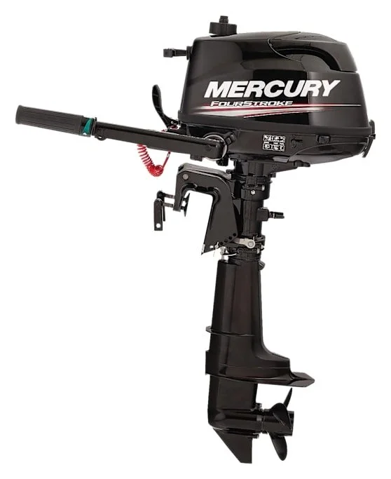 1112-2 Mercury 5hp Tiller FourStroke Outboard Motor – 15″ Shaft, Manual Tilt/Trim, Manual Start - Image 1