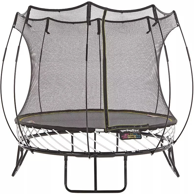 343-2-1-1-1 Springfree Trampoline 8′ Compact Round Trampoline with Safety Enclosure - Image 1