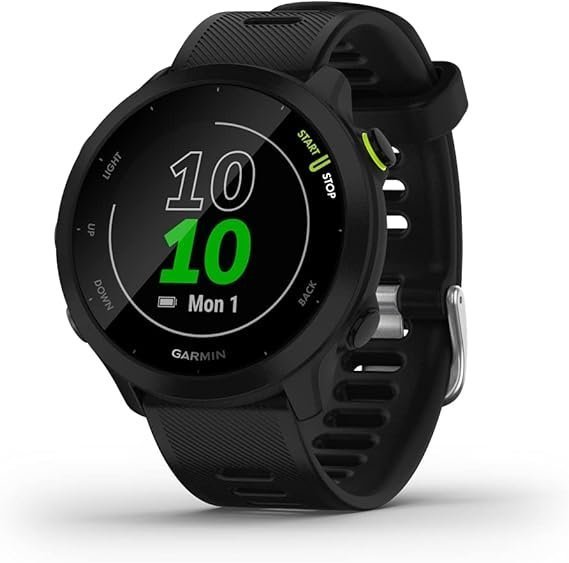 518z0My1ZlS._AC_SX569_ Garmin Forerunner 55, GPS Running Watch with Daily Suggested Workouts, Up to 2 Weeks of Battery Life, Black – 010-02562-00 - Image 1