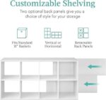 Best Choice Products 8-Cube Storage Organizer, 11in Shelf Opening, Bookcase, Display Shelf, Customizable w/ 3 Removable Back Panels – White - Image 2