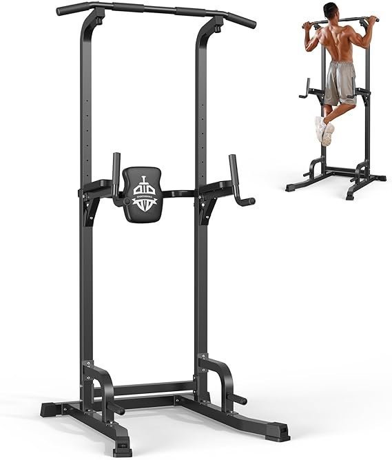 61SI94CmeuL._AC_SX569_ Sportsroyals Power Tower Pull Up Bar Station, 450LBS Stable Pull Up Dip Station for Home Gym Strength Training Equipment | FED Fitness - Image 1