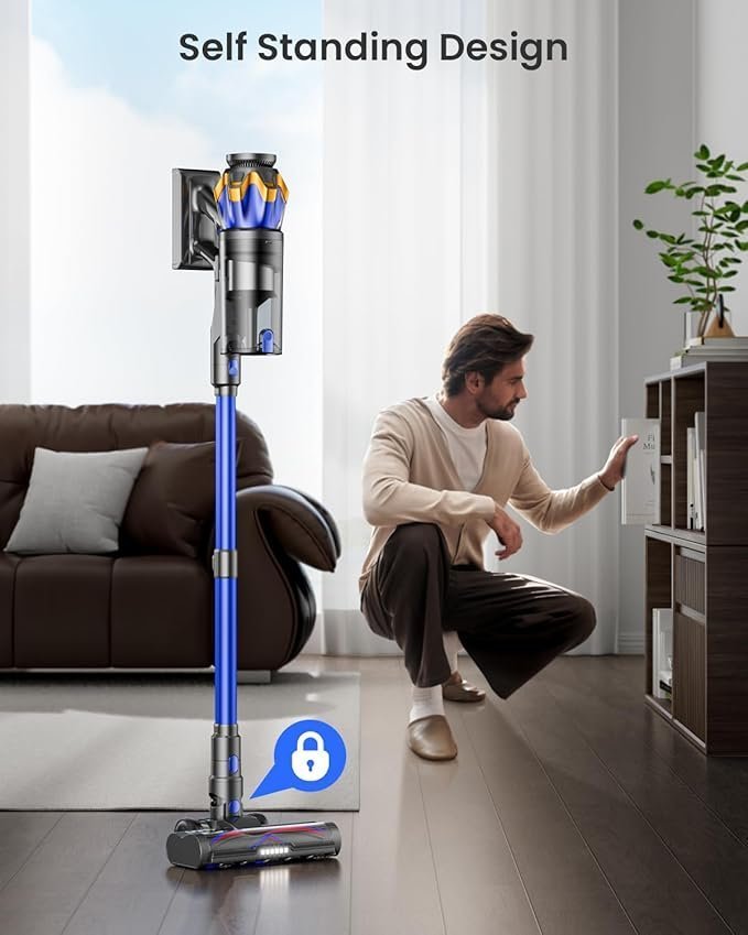 61a1ObFvAYL._AC_SX679_ Cordless Vacuum Cleaner, Upgraded 650W 55KPA 70Mins Cordless Stick Vacuum Cleaner with Self-Standing and Touch Screen, Anti-tangle Wireless Vacumm, Vacuum Cleaners for Home/Pet Hair/Carpets/Floors - Image 1