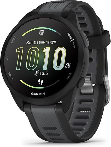 61mfKy7wzL._AC_SX425_ Garmin Forerunner 165, Running Smartwatch, Colorful AMOLED Display, Training Metrics and Recovery Insights, Black - Image 1