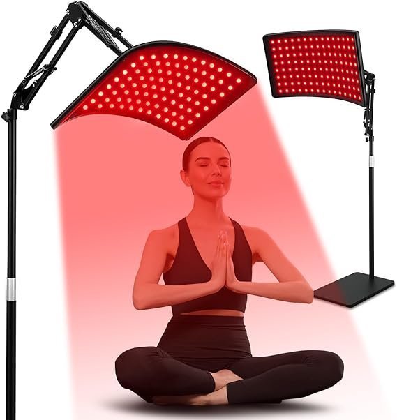 61pxVaksnoL._AC_SX569_ Red Light Therapy for Face and Body, Red Infrared Light Therapy Lamp with Stand Led 660nm Red Light-Therapy& 850nm Infrared Light Device for Body - Image 1