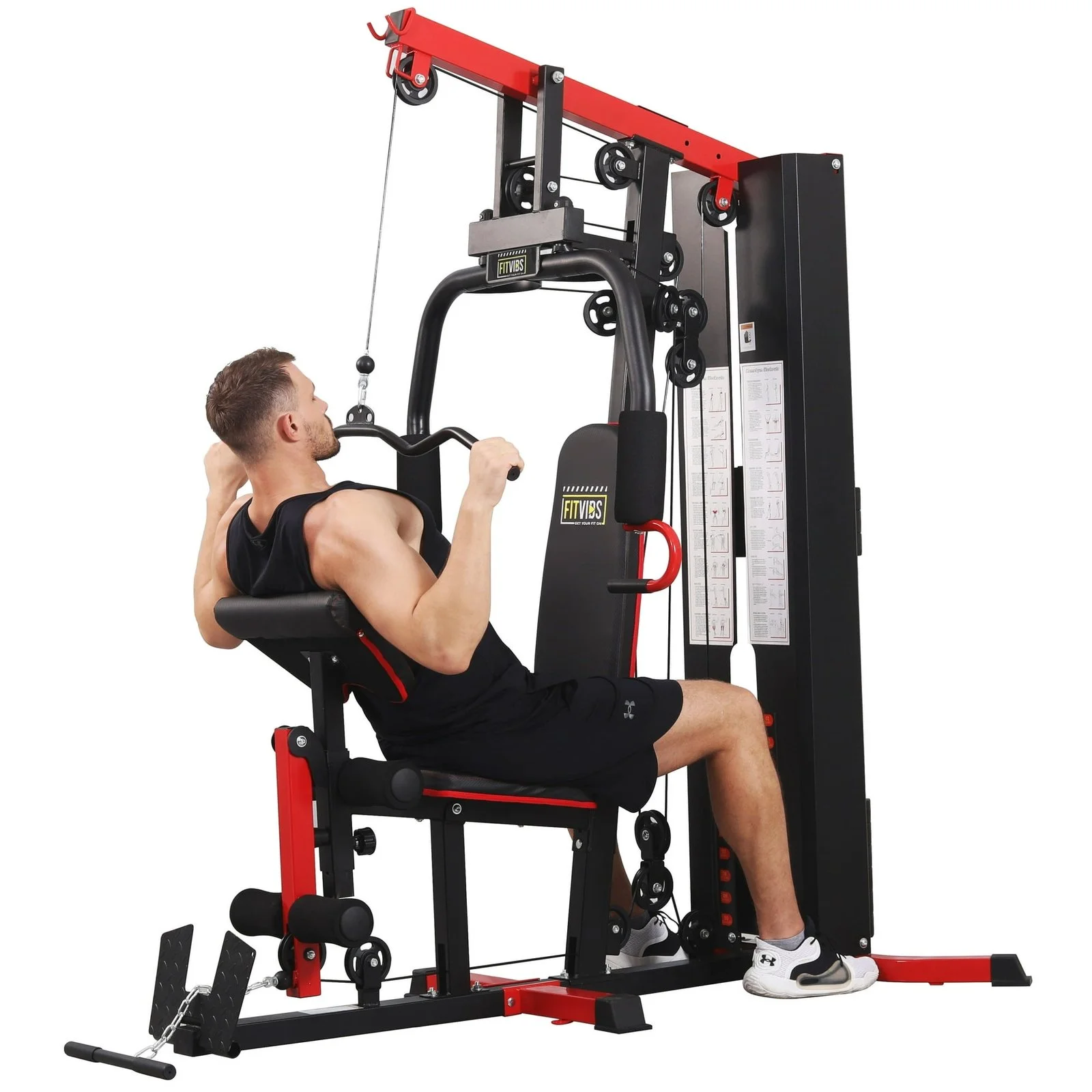 655-2-1 Fitvids LX750 Multifunctional Full Home Gym System Workout Station - Image 1