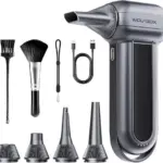 WOLFBOX MF100 Electric Air Duster-150000RPM Super Power Cordless Air Duster, Rechargeable Brushless Motor Durable Blower, 3-Gear Adjustable Dust Blower for Computer, Keyboard, Outdoor, House and Car
