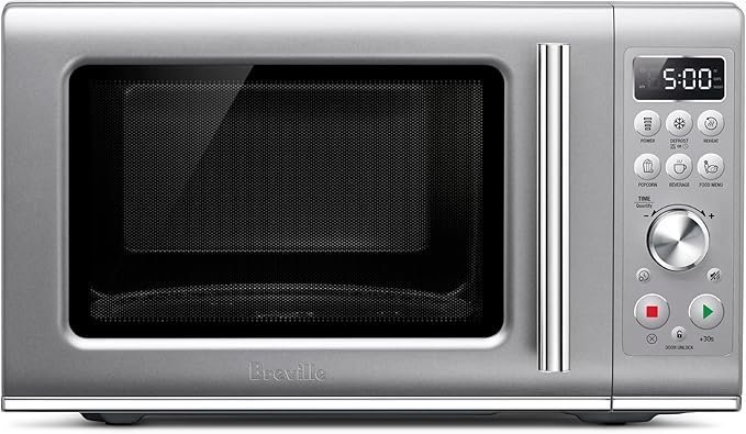 71Fm6VcUL._AC_SX679_ Breville BMO650SIL Compact Wave Soft Close Countertop Microwave Oven, Silver - Image 1