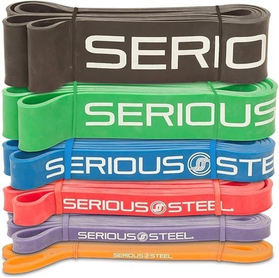 71MmbWJQMaL._AC_SX569_ Serious Steel 41″ Assisted Pull-up Band, Heavy Duty Resistance Band Sets, Stretching, Powerlifting, Resistance Training and Pull Up Assistance Bands - Image 1