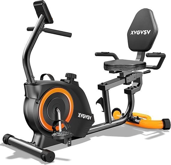 71RoGbJ5T5L._AC_SX569_-3 Recumbent Exercise Bike for Home Use, Quiet Recumbent Stationary Bikes for Adults & Seniors, 16-Level Resistance, Adjustable Seat, Supports 400LB, Pulse Sensors & LCD Display - Image 1