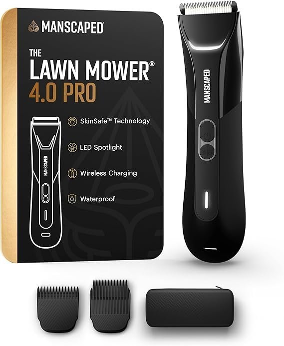71UIONutv3L._AC_SX569_-1-2 MANSCAPED® The Lawn Mower® 4.0 PRO – Groin & Body Hair Trimmer, Updated SkinSafe® Trimmer Blade, Waterproof Wet/Dry Groomer, USB-C & Wireless Charging Compatible, Men’s Ball Shaver with Travel Lock - Image 1