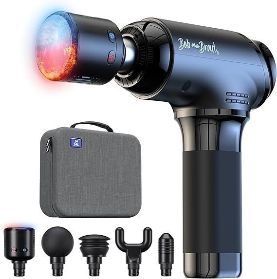 71hw2O-sy8L._AC_SX569_ BOB AND BRAD T2 Pro Massage Gun with Heat and Cold, Deep Tissue Percussion Massager Gun for Pain Relief, Muscle Massager, HSA Electric Back Massagers for Professional Athletes FSA Eligible - Image 1