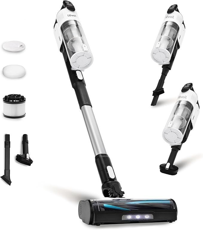 71iS-sWLrNL._AC_SX679_ LEVOIT Cordless Vacuum Cleaner, Stick Vac with Tangle-Resistant Design, Up to 50 Minutes, Powerful Suction, Rechargeable, Lightweight, and Versatile for Carpet, Hard Floor, Pet Hair, LVAC-200 - Image 1