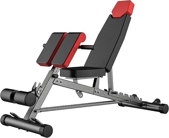 71mrIjf7-1L._AC_SX569_ Finer Form Multi-Functional FID Weight Bench for Full All-in-One Body Workout – Hyper Back Extension, Roman Chair, Adjustable Ab Sit up Bench, Incline Decline Bench, Flat Bench - Image 1