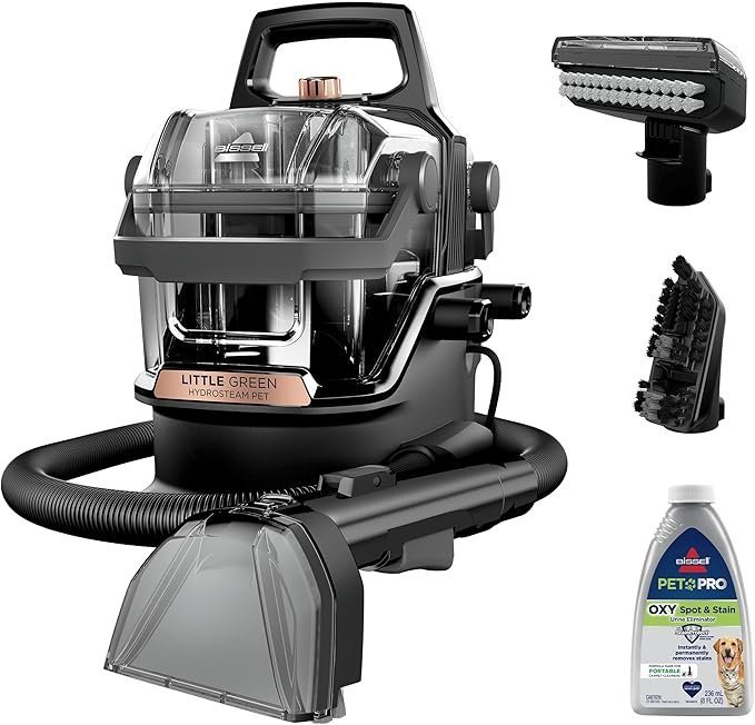 81LeGewL7iL._AC_SX679_-1-1 BISSELL Little Green HydroSteam Multi-Purpose Portable Carpet and Upholstery Cleaner, Car and Auto Detailer, 3618 - Image 1