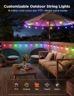 Govee Smart Outdoor String Lights 2, 144ft Outdoor Lights with Dimmable Warm White LED Bulbs, 47 Scene Modes for Patio, Backyard, Balcony, IP65 Waterproof, Works with Alexa, App Control - Image 2