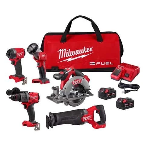 9f37454c-b9c3-4caf-8c32-0bdffc6ea283-1-1 Milwaukee M18 FUEL Cordless Brushless 5 Tool Combo Kit - Image 1