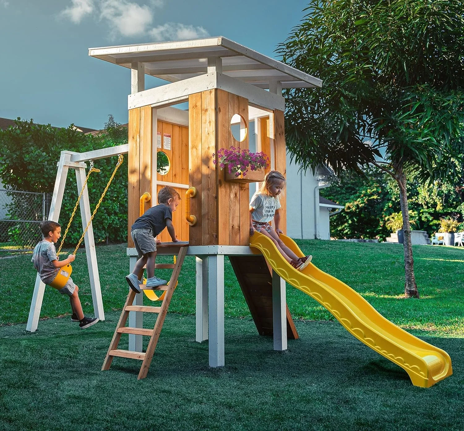 A1pQACWI1L._AC_SL1500_-1-1 Avenlur Forest Modern Backyard Outdoor Swing Set - Image 1