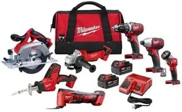 B088G34KK4-0-1756242016979-1-1 Milwaukee M18 Cordless Combo Kit (7-Tool) with Two 3.0 Ah Batteries, Charger and Tool Bag - Image 1