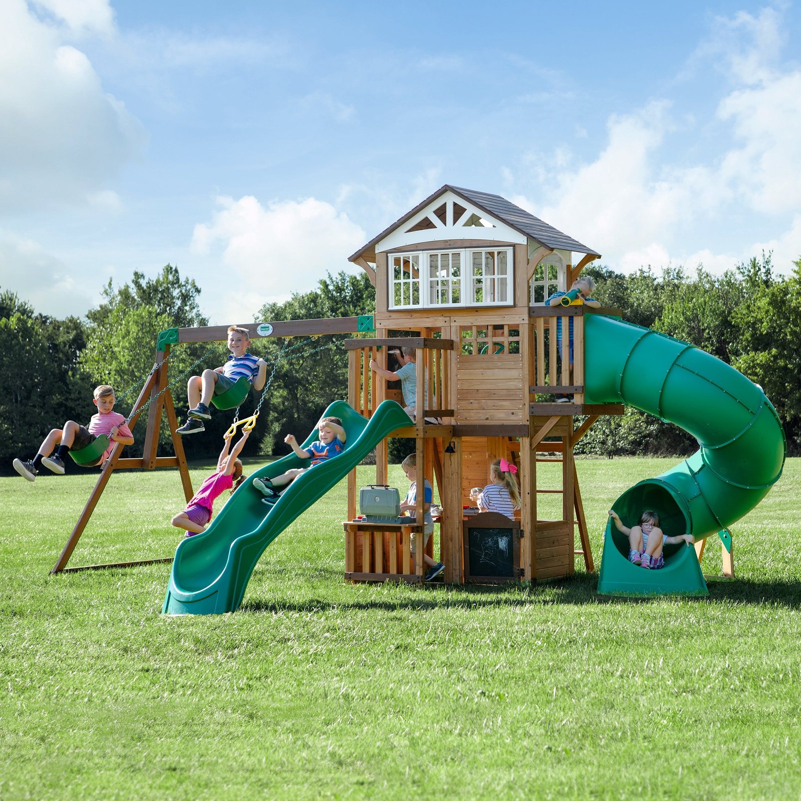 Bristol-Point-Wooden-Swing-Set.jpg Bristol Point Swing Set - Image 1