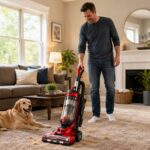 Upright Vacuum for Pet Hair – 12 Amp Motor, Tangle-Free Brush Roll, HEPA Filtration, Red - Image 4