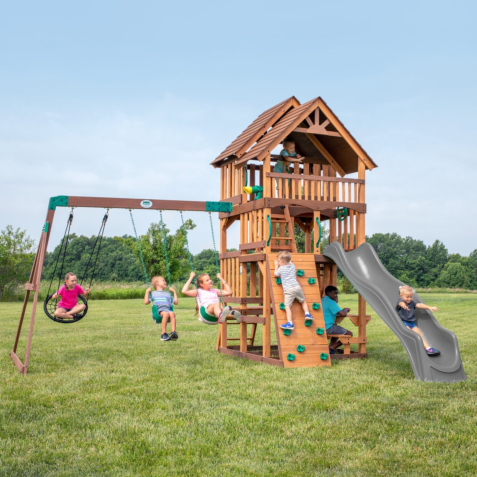 Highlander-Gray-Thumb.jpg Highlander Swing Set - Image 1