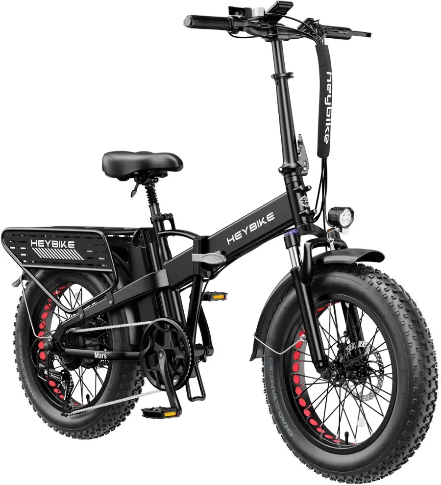 a1-135-1-1 Heybike Fat Tire Mountain Electric Bikes, 1200 W, 45 Miles, 1~3 Pedal Assist, Greys - Image 1
