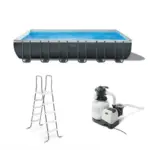 Intex 24′ x 12′ x 52″ Ultra XTR Rectangular Frame Swimming Pool Set + Pumps - Image 4