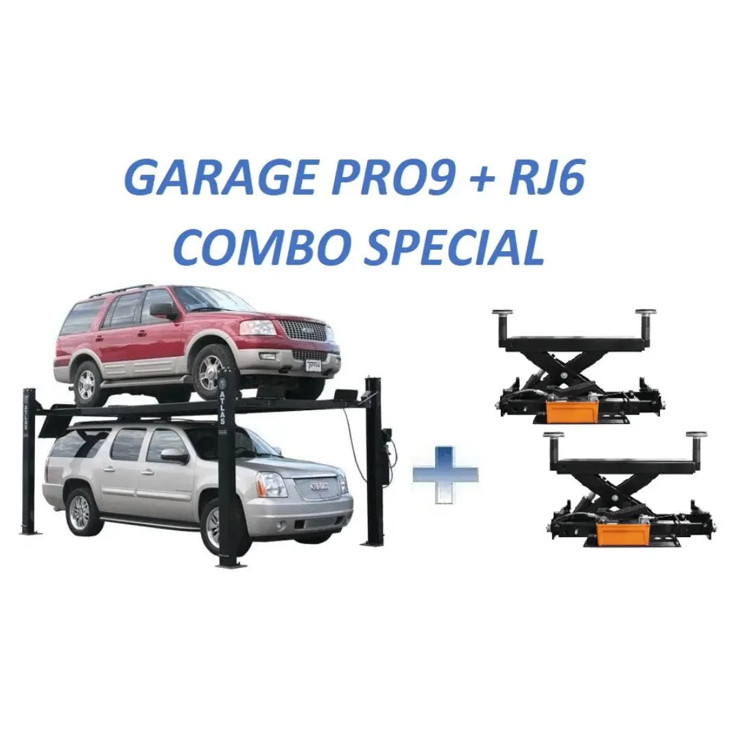 a1-323-1-1 Atlas Pro9000 4 Post Lifts with RJ6 Rolling Jacks - Image 1