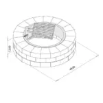Necessories Wood Burning Fire Pit Kit 48″ w/ Cooking Grate, Concretes in Santa Fes - Image 3