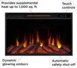 Real Flame Marshall 49″ Slim Electric Fireplaces. - Image 5