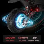 M YUME SCOOTER Y11+ Dual Motors 6000W 50 Miles Long Range and 50 mph Fastests Electric Scooters for Adults - Image 5