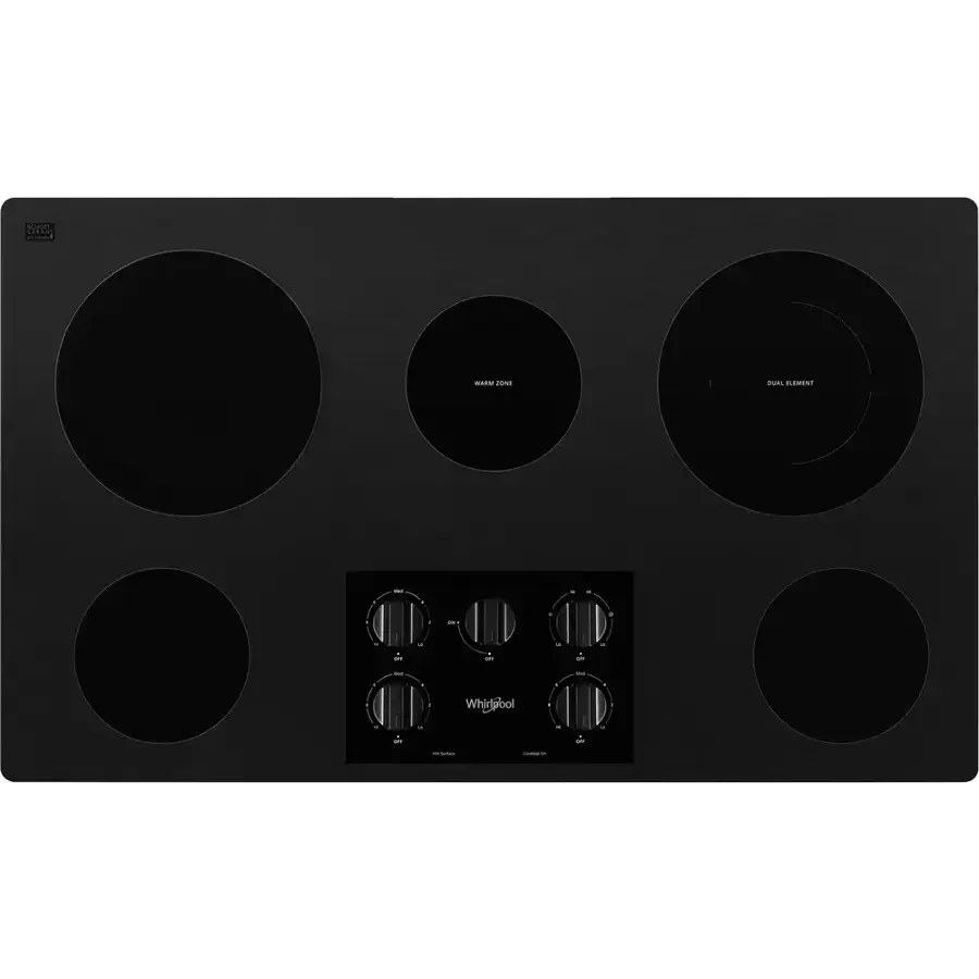 asdf1-1-1 Whirlpool 36-Inch Electric Ceramic Glass Cooktops WCE55US6HB - Image 1
