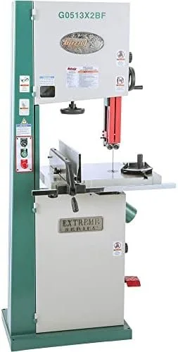 b18-1 Grizzly Industrial G0513X2BF – 17″ 2 HP Extreme-Series Bandsaw w/Cast-Iron Trunnion & Foot Brake - Image 1