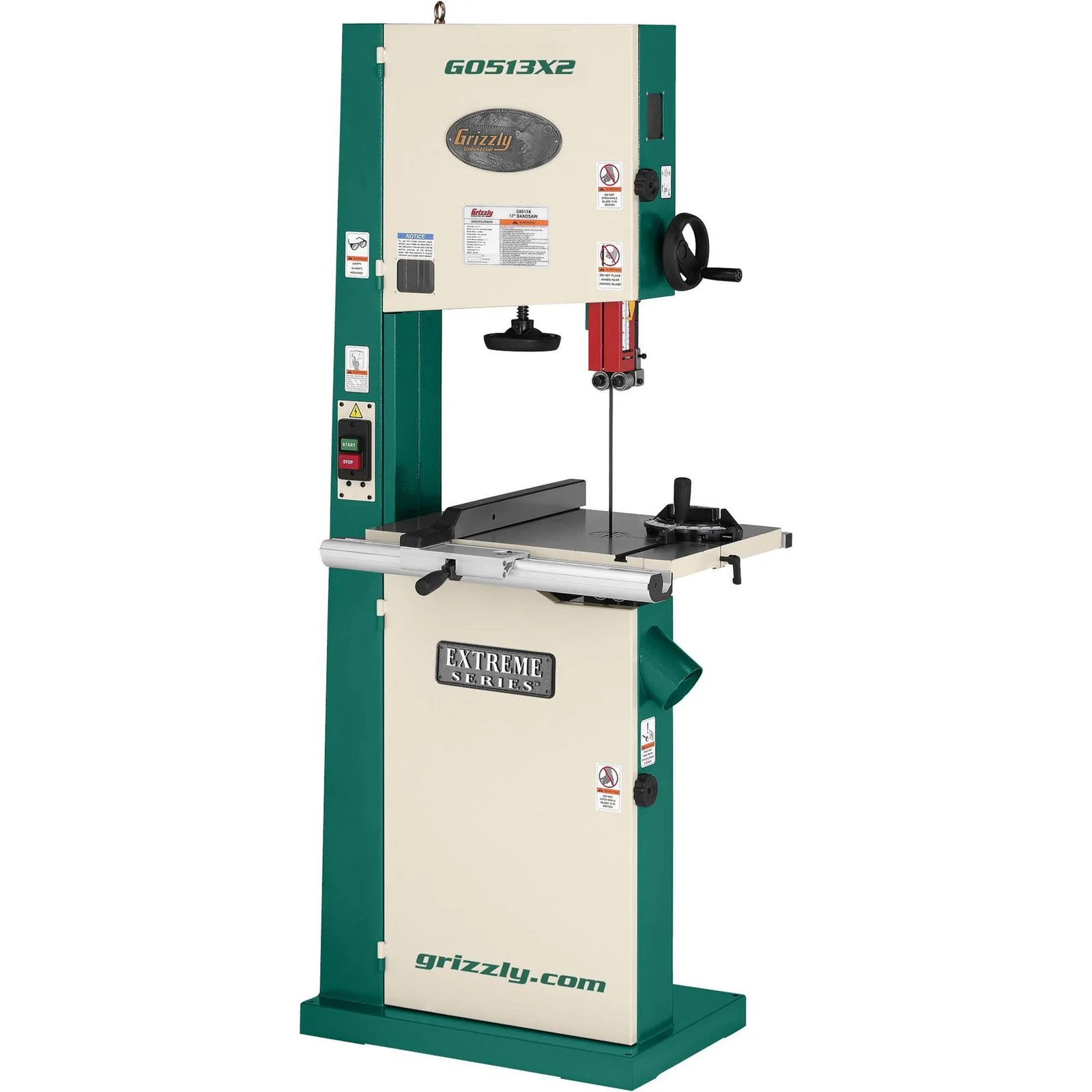 b3-1-1-1 Grizzly G0513X2 – 17″ 2 HP Bandsaw w/ Cast-Iron Trunnion - Image 1
