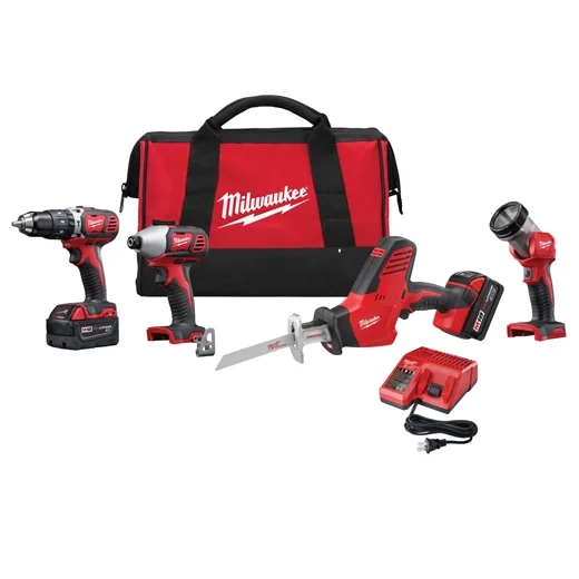 b892236e33834a11b7ecb20f12d64285-1-1 M18™ Cordless LITHIUM-ION 4-Tool Combo Kit - Image 1