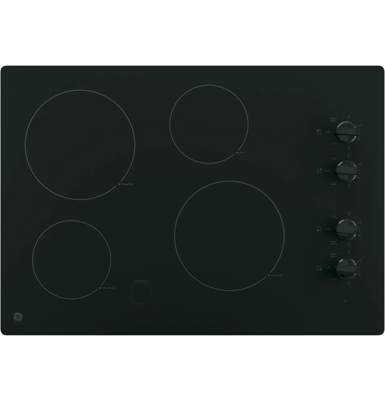ddaa11-2-1 GE 30″ Built-In Knob Control Electric Cooktops JP3030DWBB - Image 1