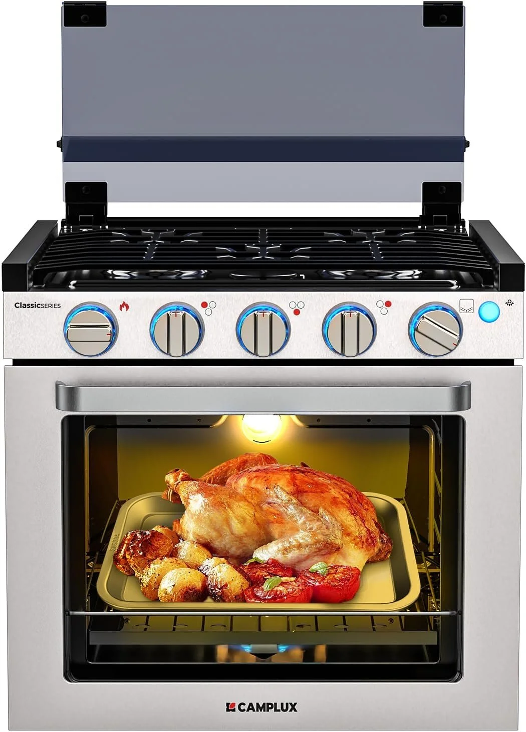 ddd1-2-1 Camplux 21 Inches RV Stove Gas Range Oven 3 Burners Cooktops - Image 1