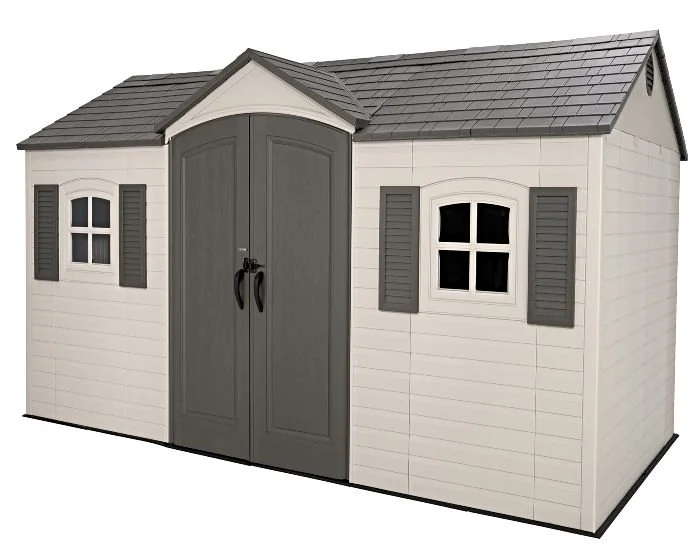e1-24-1-1 Lifetime Legacy 15×8 Plastic Storage Shed Kit w/ Floors - Image 1