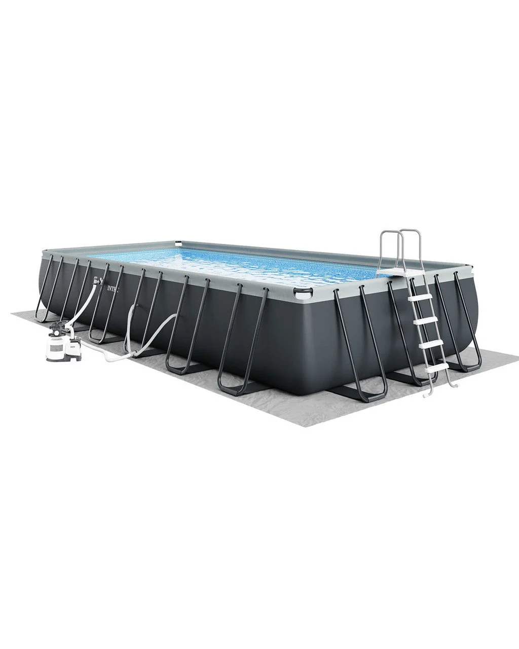 f1-12-1-1 Intex Ultra Frame Rectangular Above Ground Swimming Pool Sets - Image 1