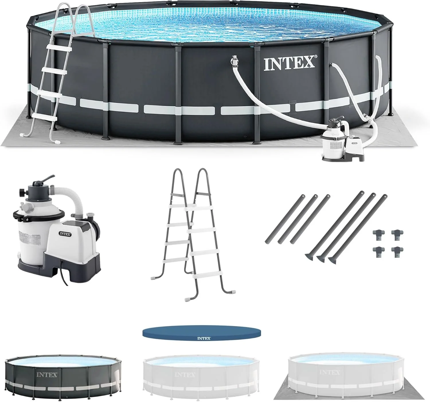 g1-14-1-1 Intex Ultra XTR 14 ft. Round 42 in. Deep Soft Sided Above Ground Swimming Pools - Image 1